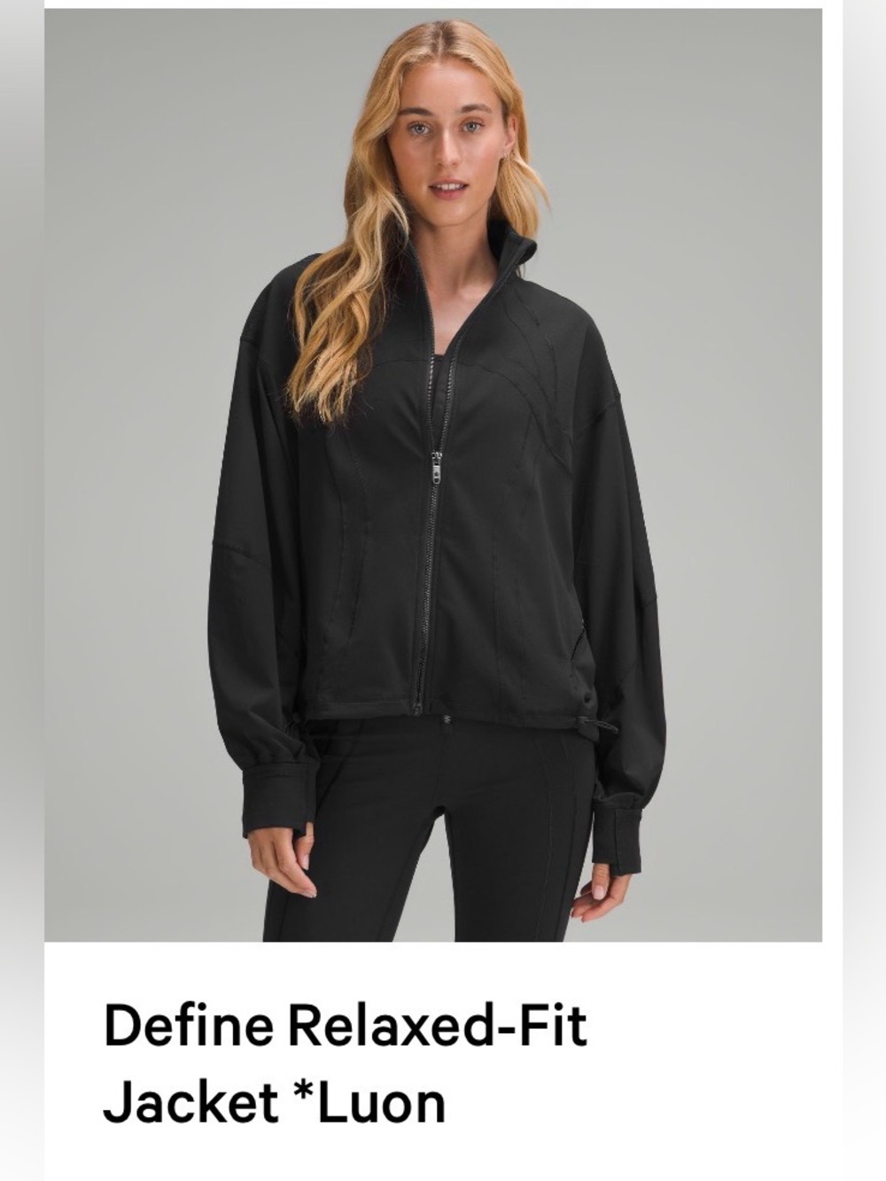 Lululemon Define Relaxed Fit Jacket Black